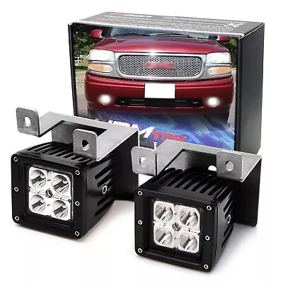 3  20W LED Pod Fog Light Kit + Bracket Wiring For GMC 01-06 Yukon Denali Sierra • $68.39