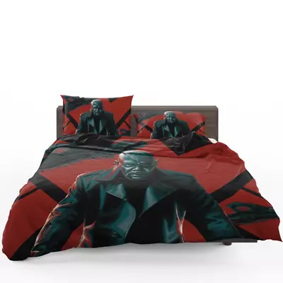 Samuel L Jackson Nick Fury Marvel Comics Quilt Duvet Cover Set Pillowcase • £32.39