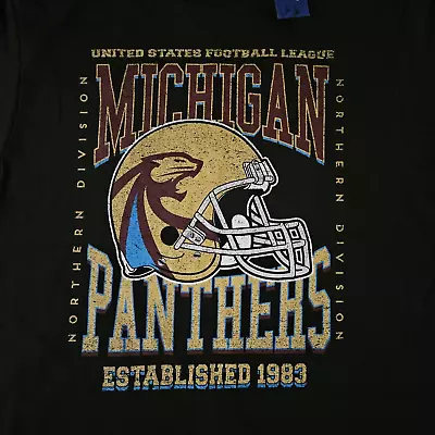 FREE SAME DAY SHIPPING New USFL Michigan Panthers Est. 1983 Shirt Size Large • $23.99