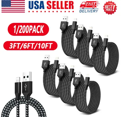 Fast Charger Cable Heavy Duty For IPhone 13 12 11 X XR 8 Charging Cord Wholesale • $229.49