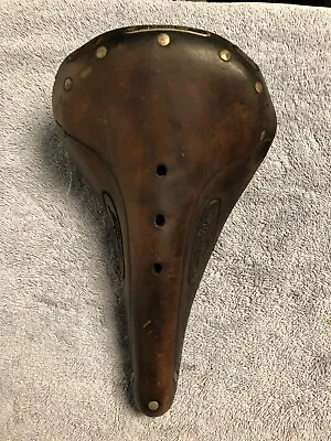 Vtg Sprint Made In France 60's Circa Racing / Touring Bicycle Leather Saddle • $179.10