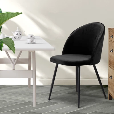 $139.99 • Buy Levede 2x Dining Chairs Kitchen Cafe Lounge Chair Sofa Upholstered Velvet Black