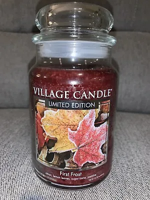 Village Candle First Frost Limited Edition Large 26 FL Oz Jar Rare Discontinued • $38.99