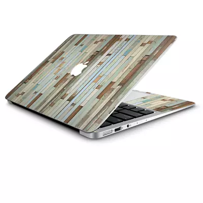 Skin Wrap For Macbook Air 11 Inch Beach Wood Panels Teal White Wash • $14.98