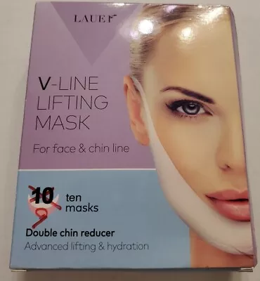 $20 • Buy V Line Shaping Face 9 Masks  Double Chin Reducer Lifting Hydrogel  Collagen Mask