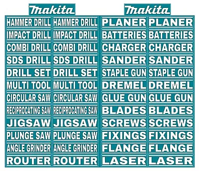 £7.99 • Buy Makita Style Stickers Power Tool Box Case Label Tough Textured High-Tack Vinyl