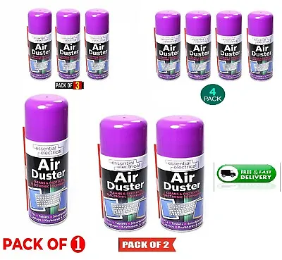 £4.95 • Buy Compressed Spray Air Duster Cleaners Keyboard Computer Laptop Phone Tablet 200ml