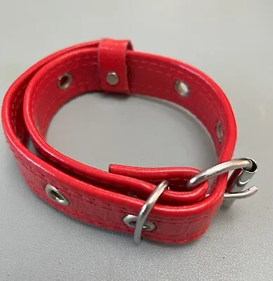 Men's Leather Armband Up To 15   X 1  Red  Poss. Gay Interest  • £7.50
