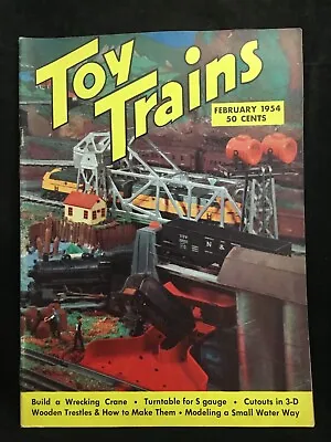 1954 February Toy Trains Magazine - Great How To Model Railroad. @66 • $12