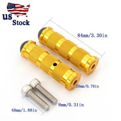 US Gold Universal Motorcycle Folding Foot Pegs Rear Set Footrest Racing Pedals • $16.99