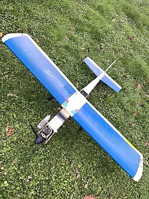 £75 • Buy Tutor RC Aeroplane Aircraft Nitro Glow Plane Radio Control Model 62” Irvine 40