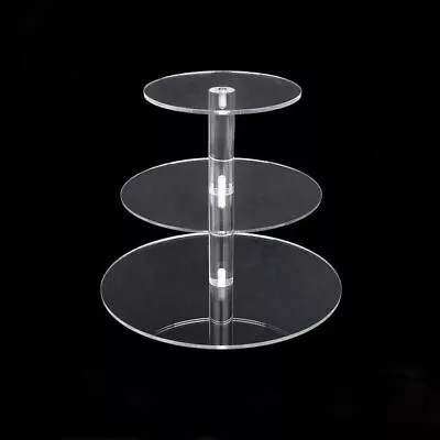 3/4/5/6 Tier Clear White Round Cup Cake Stand Acrylic Cupcake Stand Supplies ... • $28.69