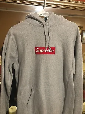 Supreme Box Logo Hoodie Grey Sweatshirt M Fw16 • $350