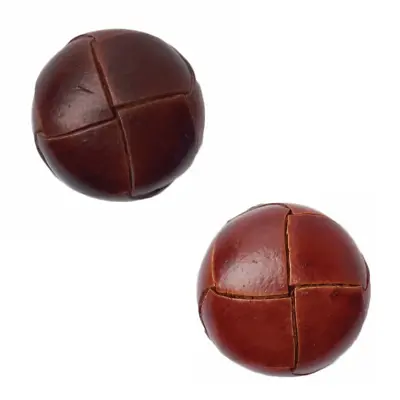 15mm Faux Leather Panel Football Look Buttons Coat Duffle Jacket • £2.50