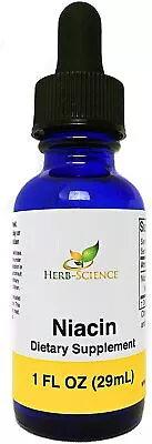 Liquid Vitamin B3 Drops NiacinSupport Healthy Cholesterol Levels Herb-Science  • $21.95