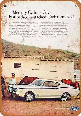 Metal Sign - 1968 Mercury Cyclone GT Fastback - Vintage Look Reproduction • $18.66