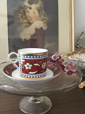 Contrasts From The Mintons Archives Cup &Saucer Frankenia Red1990 Royal Doulton • $28.99