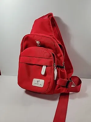 Red Duo Mei Lun Cross Body Backpack Purse • $10.99