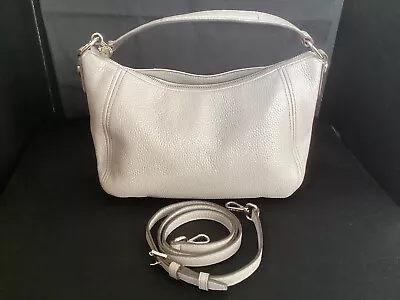 MICHAEL KORS FULTON Medium TZ CONVERTIBLE SOFT PEBBLED LEATHER BAG PEARLGREY NWT • $199.99