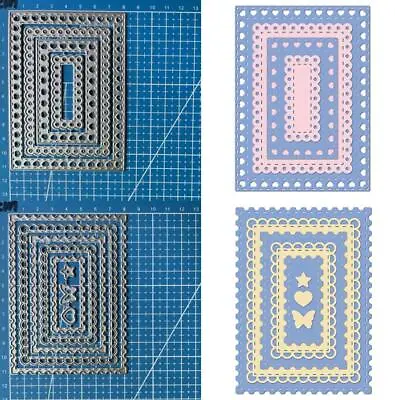 Heart Frame Lace Metal Cutting Dies Scrapbooking Embossing Card Stencils Mould • £4.20