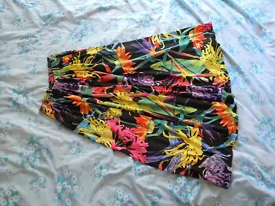 £10 • Buy Tropical Floral (Caribbean ?) Long Skirt Elasticated Waist Hippy Boho One Size