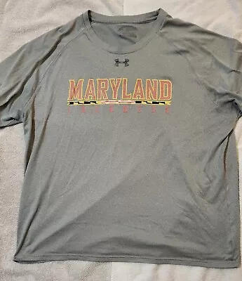 Maryland Lacrosse Gray Under Armour Tee (XL?) (CHECK PICS & DESCRIPTION) • $12.49