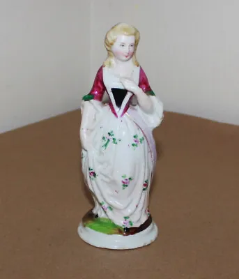 Antique Minton England Porcelain Figurine Woman Lady Girl 6.2  Tall • $90