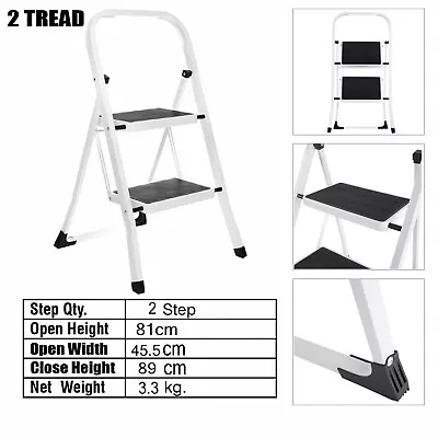 Heavy Duty Multi-functional 2 3 Step Folding Ladder Climbing Stairs Mat Stool UK • £23.97