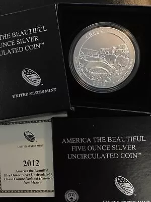 2012 AMERICA THE BEAUTIFUL CHACO CULTURE NEW MEXICO 5oz SILVER COIN • $220