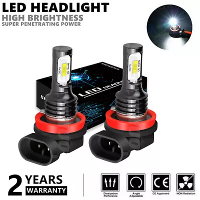 H11 LED Headlight Super Bright Bulbs Kit White 6000K 330000LM High/Low Beam A+ • $10.07