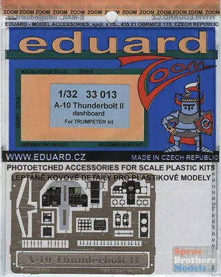 EDU33013 1:32 Eduard Color PE - A-10 Thunderbolt II Warthog Dashboard (TRP Kit) • $14.89