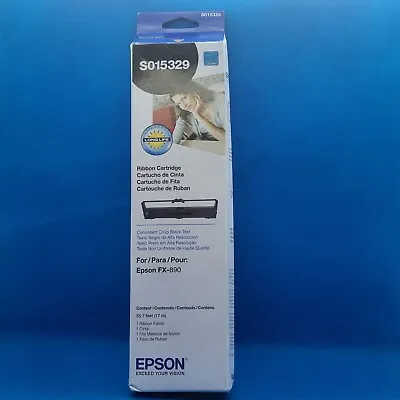 Genuine EPSON S015329 Black Printer Ribbon For LQ590 FX890 Expires 2025 • $13.50