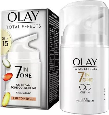 Olay Total Effects 7 In One CC Cream Complexion Corrector SPF15 Fair Medium50ml. • £12.47