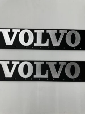 $49.99 • Buy Semi-Truck Volvo Quater Fender Mud Flaps 24x5 Black Silver Logo (Pair)