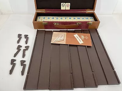 Missing 2 Legs VTG  Amway International Rummy Game Faux Leather Carrying Case • $36