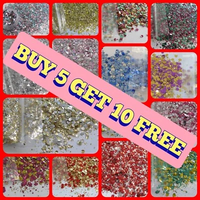£1.89 • Buy Glitter BUY 5 GET 10 FREE Chunky Craft Wax Melt Candle Bottle Heat Resistant 10g