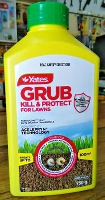 Yates Lawn Grub Kill & Protect For Lawns 750g Covers 100 Square Metres Acelepryn • $35