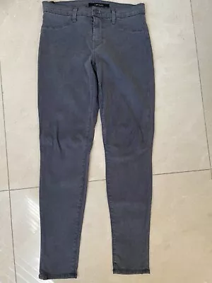 J Brand Super Skinny Ash Gray Stretch Cotton Jeans Back Pockets Size 27  • $15