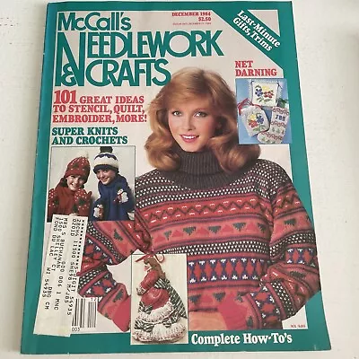 McCalls Needlework & Crafts Magazine - Dec 1984 - Gifts Trims Stencil Quilt • $10