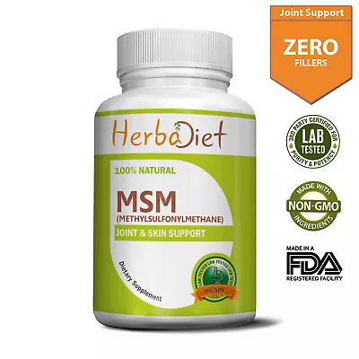 MSM Capsules 1000mg (per Serving) Muscle Joint Pain Support Anti Inflammatory • $27.71