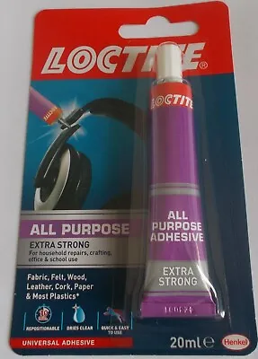 £3.95 • Buy Loctite All Purpose Glue Extra Strong Clear Adhesive Fabric Plastic Leather 20ml