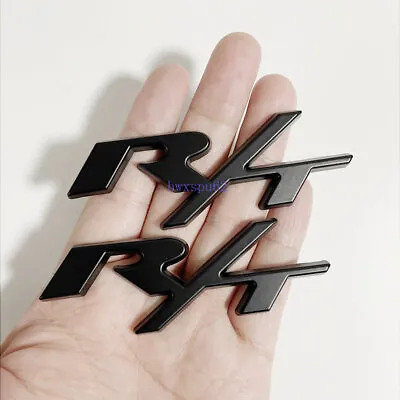 2PCS OEM For RT Emblems Side Fender R/T Black Nameplate Badge New Sticker • $13.95