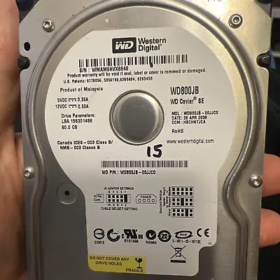 Tested Western Digital WD800JB 80GB 3.5  IDE HDD Tested • $7.99