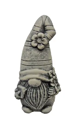 Latex Gnome Mold Plaster Cement  Elf Flower Shovel  Rubber Mould 5 H X 2 W • $39.95