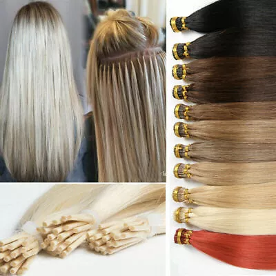 Pre Bonded Keratin Stick I Tip Hair Extensions Remy Human Hair Balayage Colors1g • $58