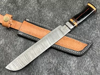 Hand FORGED DAMASCUS STEEL CHEF KNIFE Bread Knife Professional Kitchen Chef W/S • $25.49