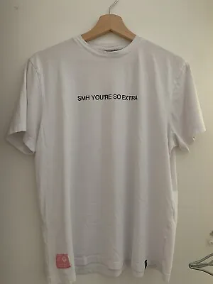 ‘Smh You’re So Extra’ White Slogan T-shirt By Illustrated People • £8