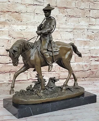 Frederick The Great A Bronze Statue Of The King On Horseback W Brown Patina Sale • $349.50