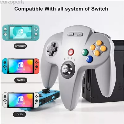 Wireless 2.4G N64 Controller Game Pad Joystick For N64 Game System/Switch PC Mac • $44.99