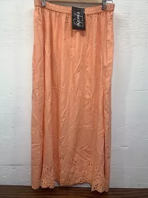 Free Style VTG Womens Dress Size 2X  Orange Embroidered Floral Pattern • $38